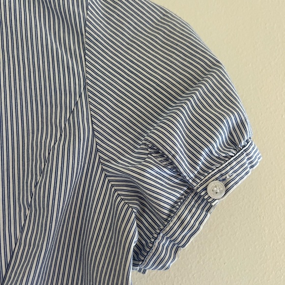 The Limited Striped Short Sleeve Ruffle Shirt Size XS - Picture 8 of 9